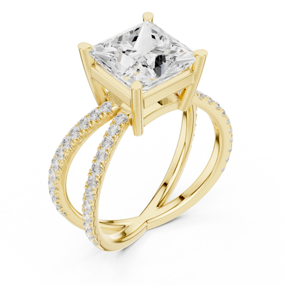 Open Rails Diamond Ring