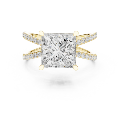 Open Rails Diamond Ring