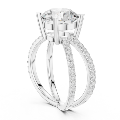 Aeris Split Diamond Ring