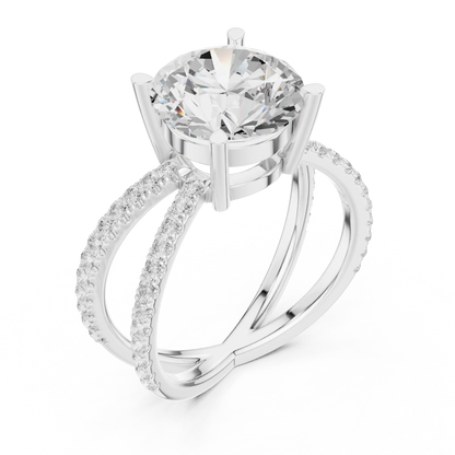 Aeris Split Diamond Ring