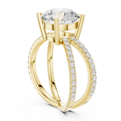 Aeris Split Diamond Ring