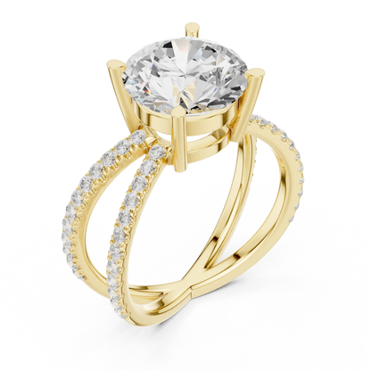 Aeris Split Diamond Ring