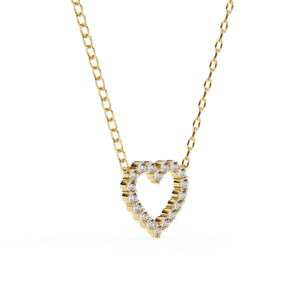 Open Heart Diamond Pendant