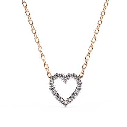 Open Heart Diamond Pendant