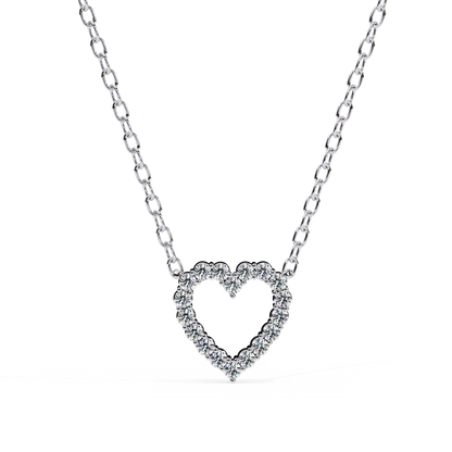 Open Heart Diamond Pendant