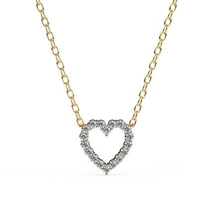 Open Heart Diamond Pendant