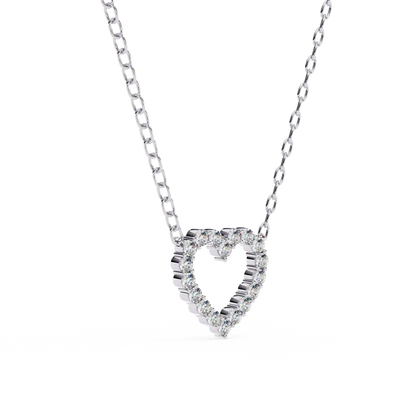Open Heart Diamond Pendant
