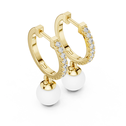 Pavé Pearl Earrings
