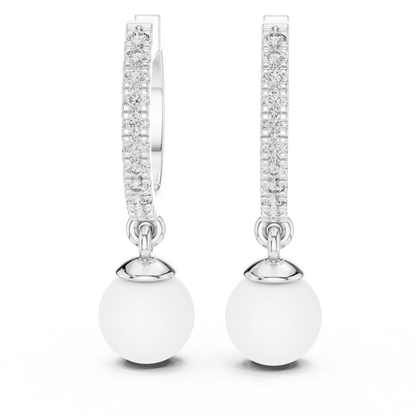 Pavé Pearl Bali Earrings