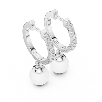 Pavé Pearl Bali Earrings