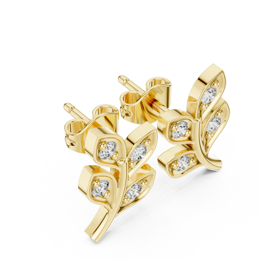 Virelle Leaf Stud Earrings