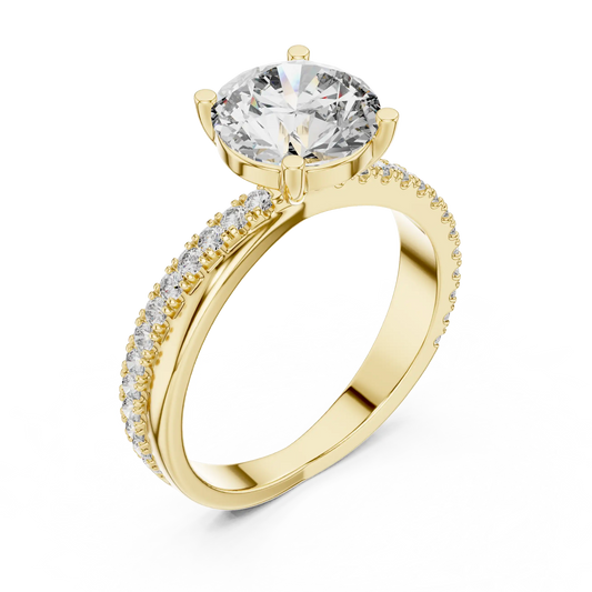 Gentle Bypass Diamond Ring