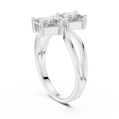 Crossover Twin Diamond Ring