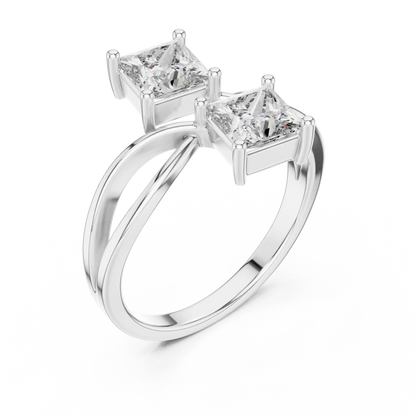 Crossover Twin Diamond Ring