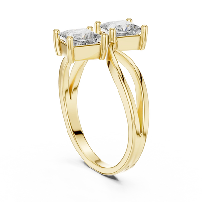 Crossover Twin Diamond Ring