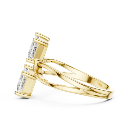 Crossover Twin Diamond Ring