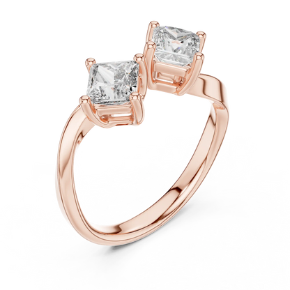 Open Duo Diamond Ring