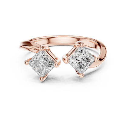 Open Duo Diamond Ring
