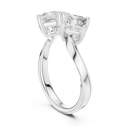 Open Duo Diamond Ring