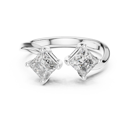 Open Duo Diamond Ring