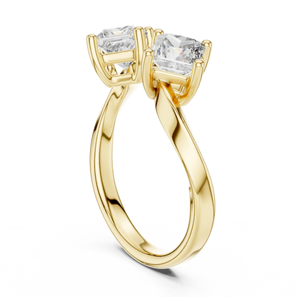 Open Duo Diamond Ring
