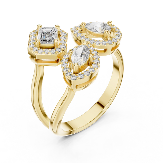 Trio Mosaic Diamond Ring
