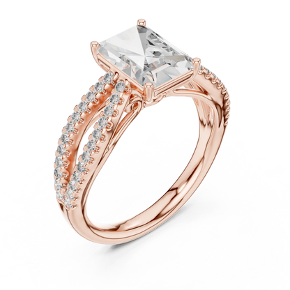 Twin Path Diamond Ring