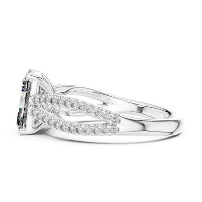 Twin Path Diamond Ring