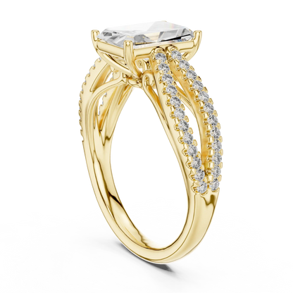 Twin Path Diamond Ring