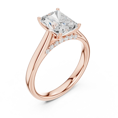 Radiante Split Diamond Ring