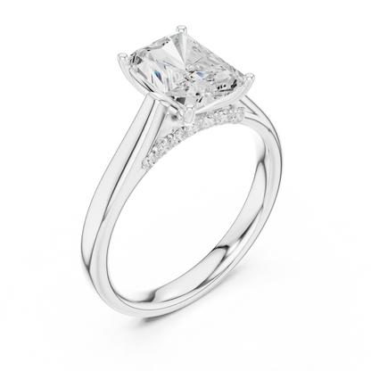Radiante Split Diamond Ring