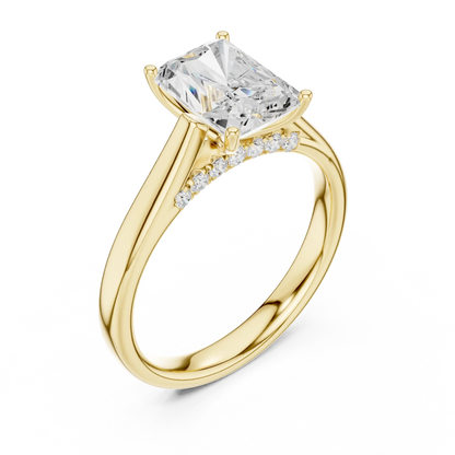 Radiante Split Diamond Ring