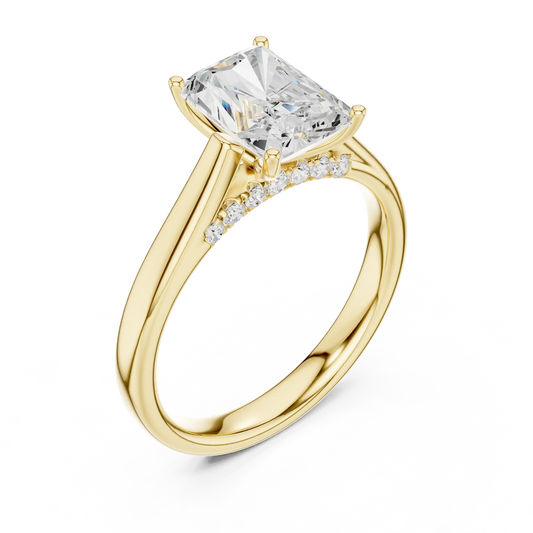 Radiante Split Diamond Ring
