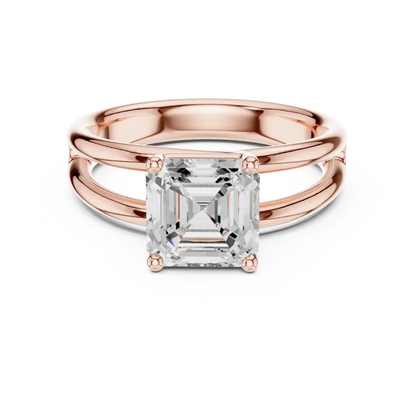 Twin Rise Diamond Ring
