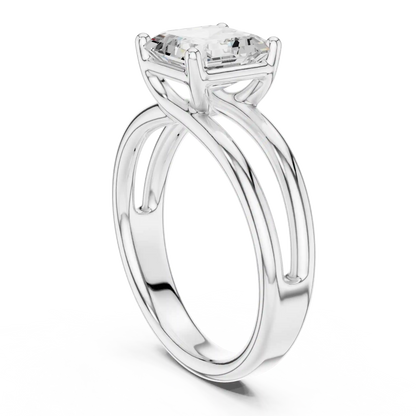 Twin Rise Diamond Ring