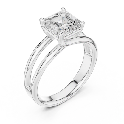 Twin Rise Diamond Ring