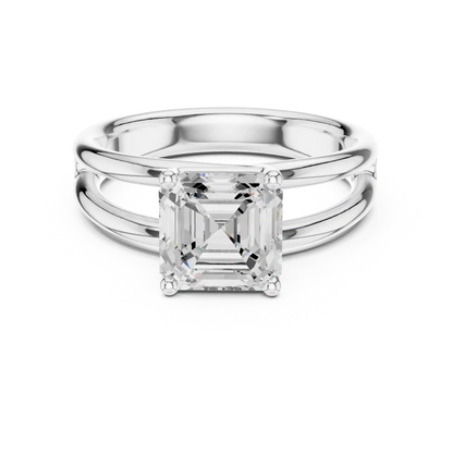 Twin Rise Diamond Ring