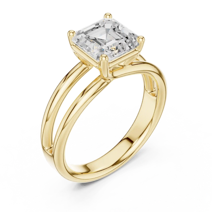 Twin Rise Diamond Ring