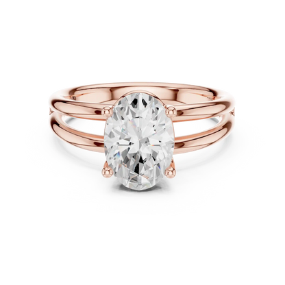Twin Track Diamond Ring