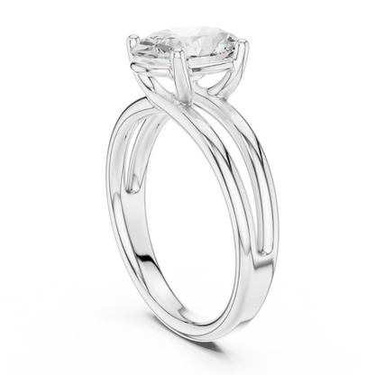 Twin Track Diamond Ring