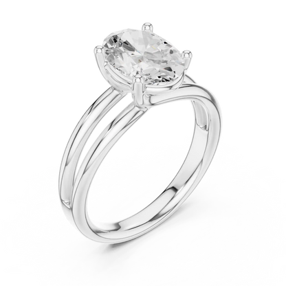 Twin Track Diamond Ring