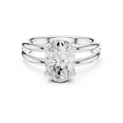 Twin Track Diamond Ring