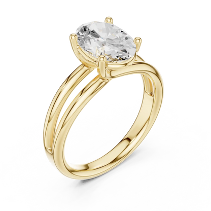 Twin Track Diamond Ring