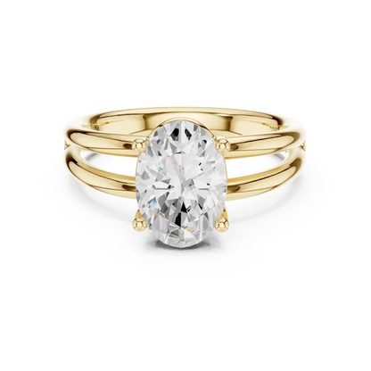 Twin Track Diamond Ring