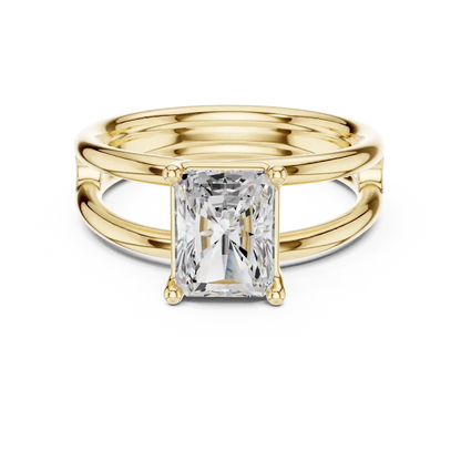 Double Rail Diamond Ring
