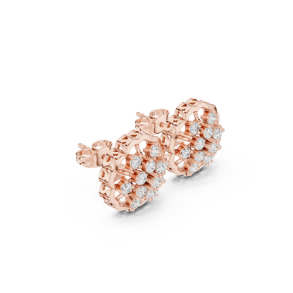 Rosette Stud Earrings