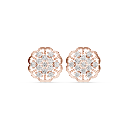 Rosette Stud Earrings