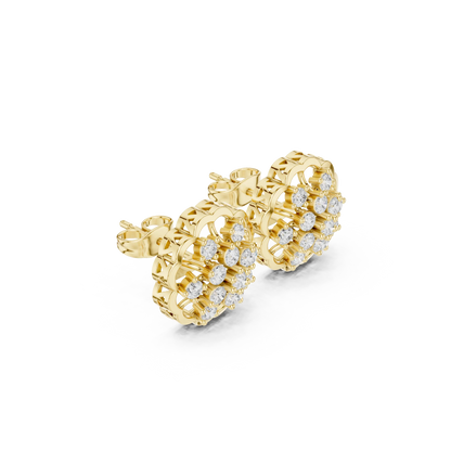Rosette Stud Earrings