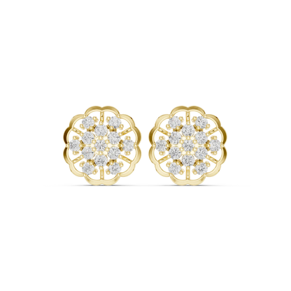 Rosette Stud Earrings