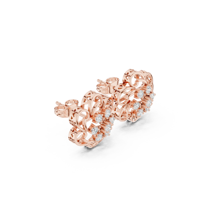 Twirling Blossom Stud  Earrings